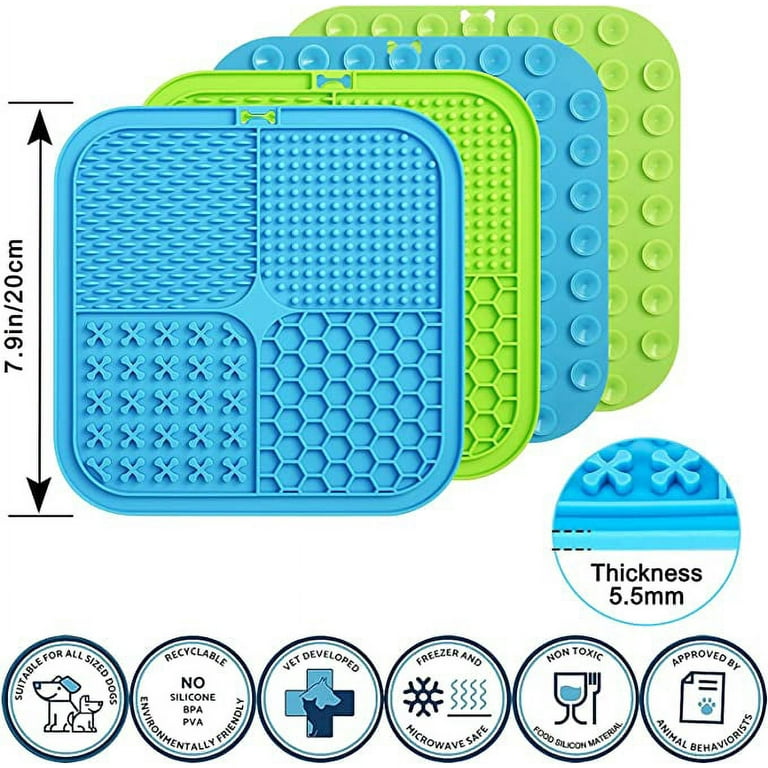 Dog Lick Mat  Non Slip Silicone Snuffle Pad Foldable Dog Slow Feeder  Boredom Anxiety Reducer