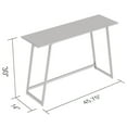 thumbnail image 2 of Safdie & Co. Console Table 45L Dark Taupe 1 Shelf Black Metal, 2 of 4