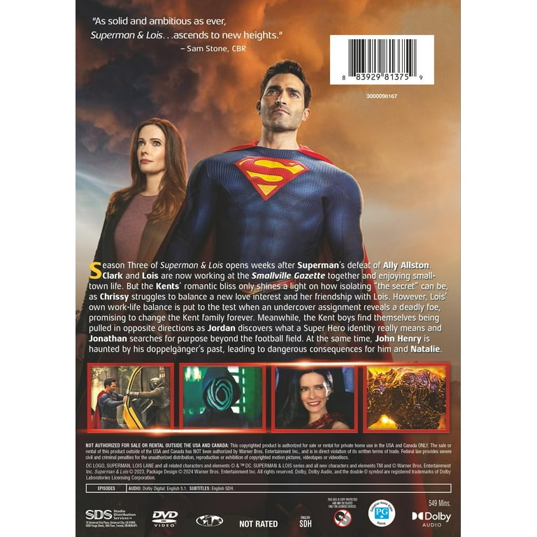 Superman Lois: The Complete Third Season (DVD), Warner Home