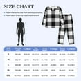 thumbnail image 6 of Kll White And Black Plaid Sleepwear Mens Flannel Pajamas,Long Cotton Pj Set, 6 of 9