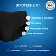 thumbnail image 4 of PROTECHDRY Washable Incontinence Cotton Underwear for Men Brief with Front Absorbent Protection, for Light/Moderate Incontinence, 4 of 12