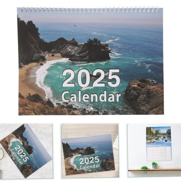WMGHA 2025 Daily Wall Calendar, 2025 Paper Wall Calendar Large Print Wall Calendar for Home Office School Dorms, 8.5" x 11.2", Double-Sided Round Stickers, Large Calendar