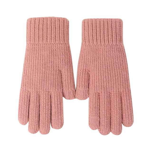 Knitted Gloves Winter with Fleece Thread Outdoor Windproof and Cold Warm Gloves