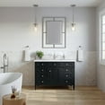 thumbnail image 2 of James Martin Vanities 48" Single Vanity, Black Onyx w/ Single Hole 3 CM White Zeus Quartz Top, 2 of 2