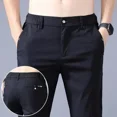 thumbnail image 3 of Pantalones elásticos de enfriamiento para hombres, tallas grandes, trajes para hombres, pantalones de seda de hielo, ropa de diseñador, pantalones formales chinos para hombre, licra, 3 of 4