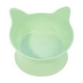 thumbnail image 2 of Elevated Cat Food Water Bowl, 250ml Large Capacity Whisker-Friendly Raised Plastic Bowl with Anti-Tip Bottom, Neck-Protective Cute Green Feeding Dish for Cats, 2 of 6