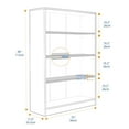 thumbnail image 3 of Syemin Book Stands Bookshelf 4 Shelf Wood Bookcase 48 Inches Tall Wide Manga Storage for Living Room Bedroom Office Library, Grey, 3 of 5