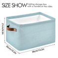 thumbnail image 4 of IAUYY Set of 1 Storage Cubes with Handles-Not Prone to Deformation Canvas Storage Baskets for Bedroom Closet Living Room Decorative Storage Baskets Minimalist Light Blue, 4 of 9