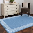 thumbnail image 4 of Sky Blue Retro Greek Key Large Area Rugs for Bedroom Living Room, Soft Non Slip Carpet Bedside Rug, Geometric Greece Ancient Farmhouse Rectangular Floor Cover Kitchen Accent Rug 4'x6' for Office, 4 of 9