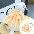 thumbnail image 1 of Cute And Stylish Plaid Print Dog Harness Dress With Bowknot For Small Dogs Perfect For Indoor And Outdoor Use Available In Various Sizes, 1 of 5