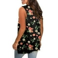 thumbnail image 5 of Fshinging Women Vintage Flower Print Tank Tops Summer Loose V Neck Sleeveless Shirts Fashion Clothing Camisoles, 5 of 7