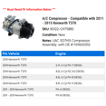 thumbnail image 2 of A/C Compressor - Compatible with 2011 - 2015 Kenworth T370 2012 2013 2014, 2 of 2