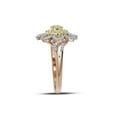 thumbnail image 2 of 10kt Rose Gold Womens Round Diamond Flower Floral Cluster Ring 1/3 Cttw, 2 of 2