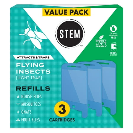 STEM Light Trap Refills Fly Trap Bug Killer, 3 Count