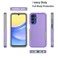 thumbnail image 2 of For Samsung Galaxy A15 5G Phone Case, with Tempered Glass Screen Protector, Heavy Duty Rugged Shockproof Full Body Protection Sturdy Durable Cover Cute Bumper for Galaxy A15 5G -Purple, 2 of 6