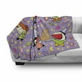 thumbnail image 3 of Birthday Soft Flannel Fleece Throw Blanket, Happy Children Tasty Cake Presents Bears Stars on Purple Colored Backdrop, Cozy Plush for Indoor and Outdoor Use, 50" x 60", Multicolor, by Ambesonne, 3 of 6
