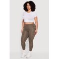 thumbnail image 2 of Women's Plus Size High Waisted Mesh Detail Leggings with Pockets, 2 of 5