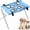Blue, variant on Foldable Pet Grooming Hammock with Stand for Small Dogs Cats, Breathable Mesh Grooming Sling Table for Nail Trimming, Bathing, Ear Cleaning, Restraint Helper Station,Blue