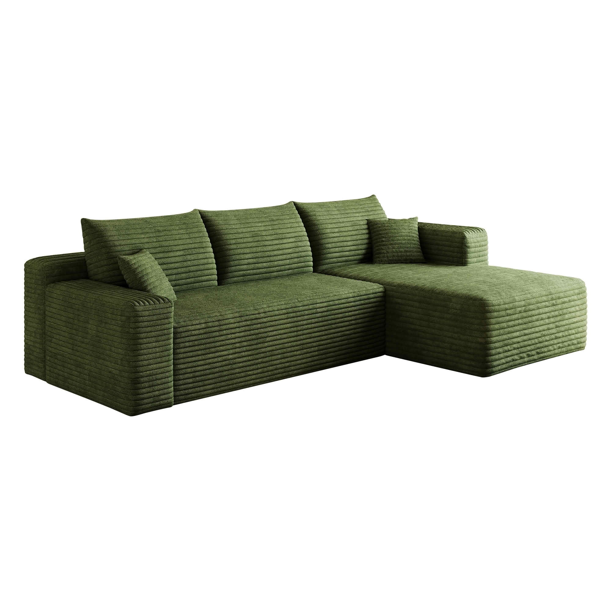 MAYEERTY 95 Inch L‑Shaped Cloud Sectional Sofa, Modern Minimalist Deep‑Seat Corner Couch, Plush Corduroy Upholstered Reversible Sofa, No‑Assembly Required for Living Room Bedroom Apartment