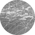 thumbnail image 1 of Ahgly Company Indoor Round Abstract Gray Contemporary Area Rugs, 8' Round, 1 of 1