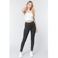 thumbnail image 2 of Saronite Basics High Waisted Full Length Ponte Pants,Charcoal Grey (Women's), 2 of 4