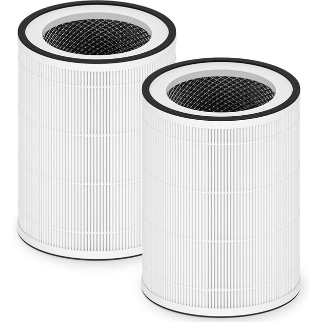 2 Pcs Filtre KILO Blanc Véritable HEPA de Remplacement Filtration à 3 Étapes