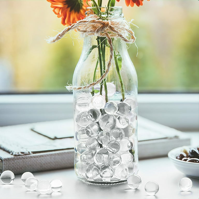 Clear Water Beads 100,000Pcs Clear Water Gel Jelly Balls Vase Filler Beads, Vase Fillers for Floating Pearls, Floating Candle Making, Wedding  Centerpiece, Floral Arrangement (Transparent) 