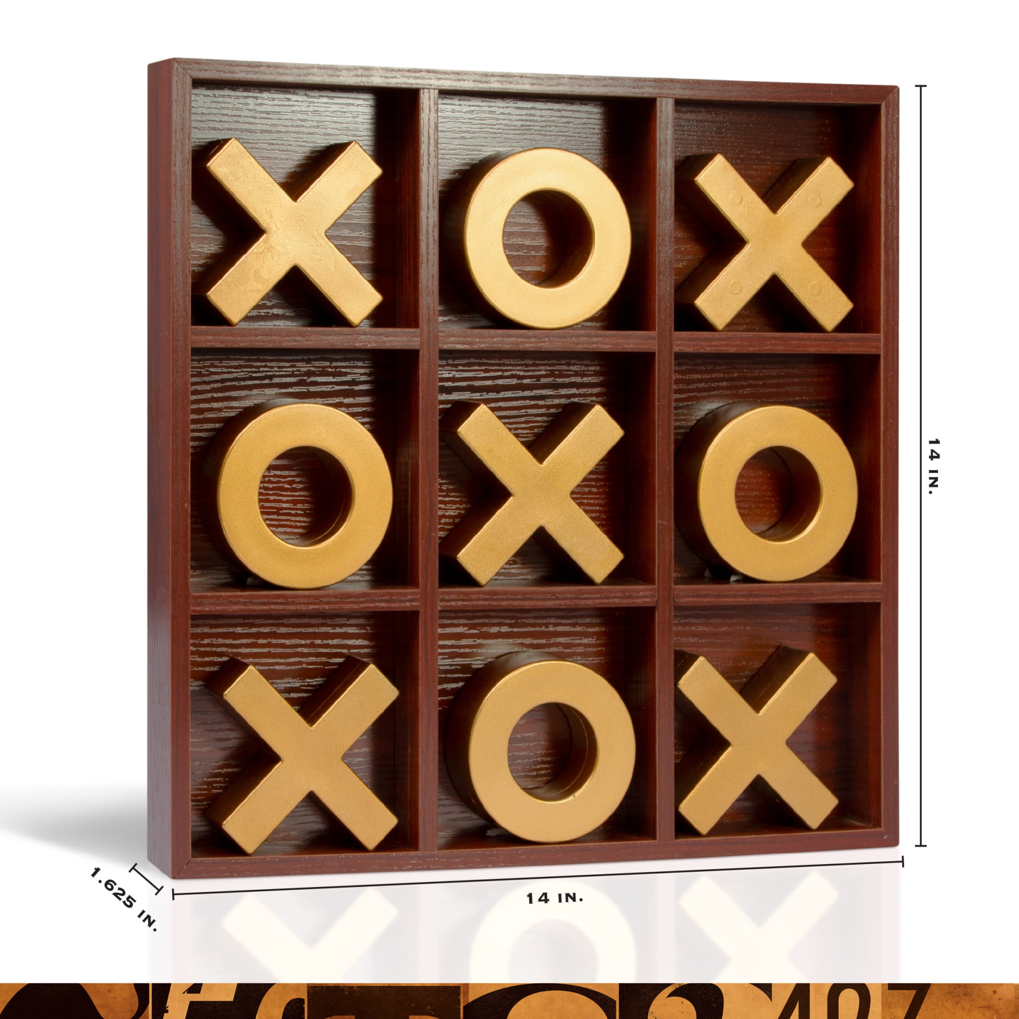 Studio Mercantile Premium Solid Wood Tic-tac-toe Board Game - Macy's