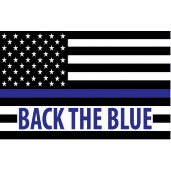 BACK THE BLUE 3'X5' Flag Rough Tex® 68D Nylon