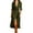 Army Green（New）, variant on Long Sleeve Dresses for Women Casual Button Down V Neck A-Line Flowy Dress with Belt