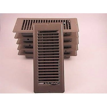Mobile Home RV Parts. 4x8 Brown Metal Floor Register. Lot of 6. Fits 4"x8" size hole in the floor.