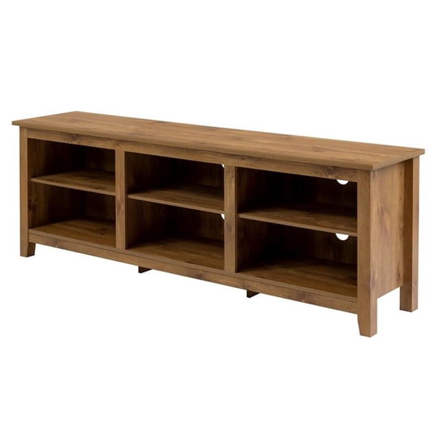 Pemberly Row Meuble TV 70 Pouces Essentials Series Finition Bois de Grange