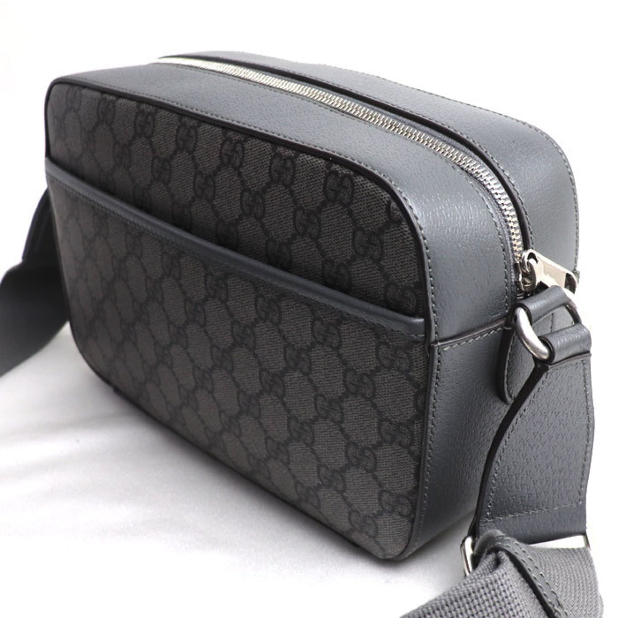 Pre-Owned GUCCI Ophidia Medium Shoulder Bag GG Supreme Grey 767190  