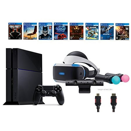 PlayStation VR Start Bundle 10 Items:VR Start Bundle PS,PS4 Call of Duty,7 VR Game Disc Until Dawn,Rush of Blood,EVE: Valkyrie, Battlezone,Batman:Arkham VR, DriveClub,Battlezone Eagle Flight