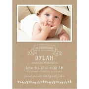Rustic Baby Standard Baby Announcement