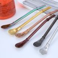 thumbnail image 3 of Flmtop Stainless Steel Straw Spoon Coffee Stirring Tea Filter Infuser Bar Accessories, 3 of 10