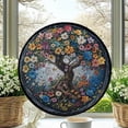 thumbnail image 2 of Stained Glass Window Hanging Tree Of Life - Stained Glass Window Hanging Tree Of Life, Festival Gift Ornament, Home Wall & Window Art, Brightens Any Space with Light, 2 of 6