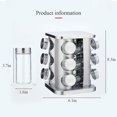 thumbnail image 2 of facefd Kitchen Rotary Seasoning Jar Stainless Steel Salt Pot Glass Kitchen Supplies Box, 2 of 8