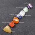 thumbnail image 3 of Chakra Crystals Kit 7 Chakra Set Tumbled Stones 7 Chakra Stone Set Meditation Stone Yoga Amulet With Gift Box, 3 of 8