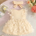 thumbnail image 6 of NOLDARES Toddler Sleeveless Dress Girls Ruffle Tulle Dresses Cute Summer Party Princess Sundress for 2-7Y(Beige,3-6 Months), 6 of 6