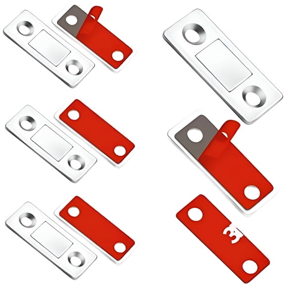 LAMIRO Cabinet Door Magnets,4 Pack Ultra Thin Magnetic Door Catch with Stainless Steel Screws,Drawer Magnet Catch for Kitchen Closet Door Closing Magnetic Door Catch Closer (4 Pack)