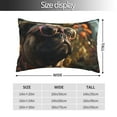 thumbnail image 2 of Kdxio Cotton Pillow Cases 20"x30" Pillowcases,Soft and Breathable Bedroom Pillow Cases-Pug Wearing Sunglasses Flowers-No Pillow Core, 2 of 5