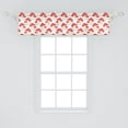 thumbnail image 2 of Ambesonne Mushroom Window Valance, Cartoon Style Amanita, 54" X 12", Cream Red, 2 of 3