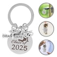 thumbnail image 2 of Graduation Keychain for Family and Friends 25mm Stainless Steel Key Ring Class of 2025 Keepsake Inspirational Graduation Present for Him or Her Silver 2, 2 of 8