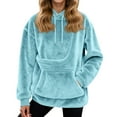 thumbnail image 2 of Cat Pouch Hoodie for Women Kangaroo Pocket Dog Pouch Sweatshirts Pet Carrier Pullover Tops, 2 of 5