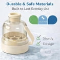 thumbnail image 6 of 2-in-1 Ice Cube Bottle with Ice Tray, Multifunctional Transparent Water Bottle Ice Maker, Portable Touch-Free Press-to-Release Iced Coffee Cup with Handle, Leakproof for Travel Home Office, 6 of 7