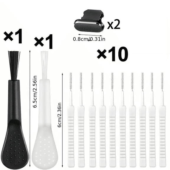 Avolia 14 Pieces Cleaning Kit for Charging Port, Multifunctional Cleaning Tool Compatible with Airpods, Type-C, Keyboard, Car Vent, and More Lightning Port Devices