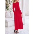thumbnail image 2 of Vestido largo PRETTYGARDEN para mujer, primavera 2025, manga larga, 2 of 9