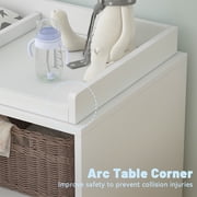 OXYLIFE Baby Changing Table Dresser Nursery Chest with Storage-Infant & Toddler, 5 Drawers, White