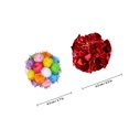 thumbnail image 2 of PTOOTP 25Pcs Plush Cat Balls with Crinkle Sound and Bell Assorted Colors for Cat Boredom Relief, 2 of 7